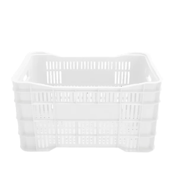 Caixa vasada de hortifrut branca 60 litros