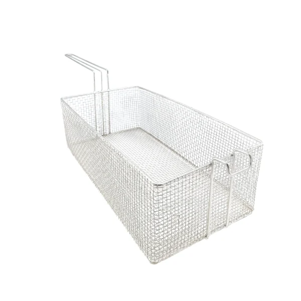 Cesto aramado retangular com suporte frontal para fritadeiras - Imagem 3