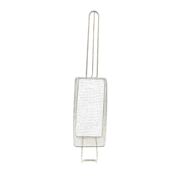 Cesto aramado para fritura com suporte frontal da fritadeira Tedesco