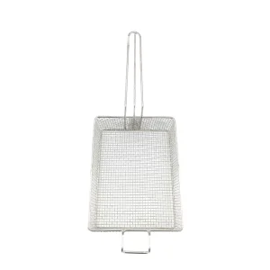 Cesto aramado para fritura com suporte frontal da fritadeira Tedesco