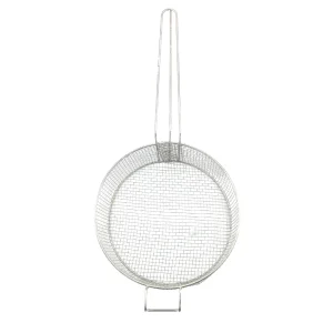 Cesto aramado redondo com suporte frontal para fritadeiras