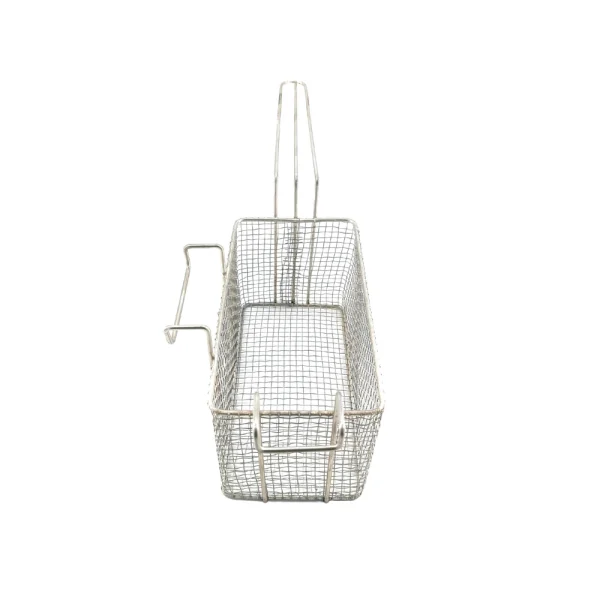 Cesto aramado retangular com suporte frontal e lateral direita para fritadeiras - Imagem 3
