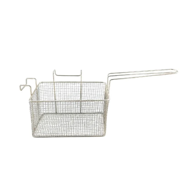 Cesto aramado retangular com suporte frontal e lateral direita para fritadeiras - Imagem 2