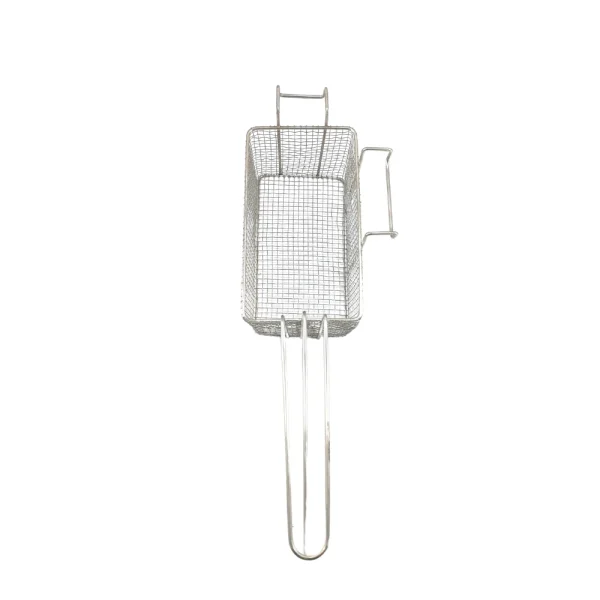 Cesto aramado retangular com suporte frontal e lateral direita para fritadeiras - Imagem 4