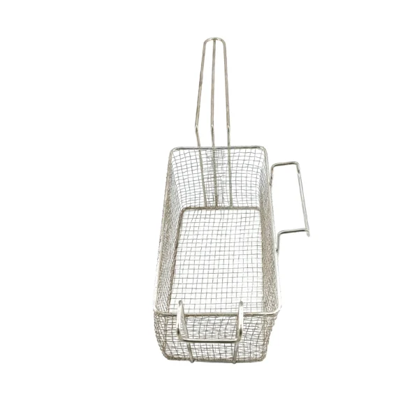 Cesto aramado retangular com suporte frontal e lateral para fritadeiras - Imagem 2