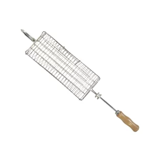 Espeto Grelha Tomasi com Cabo de Madeira e Roldana