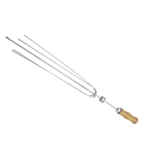 Espeto 4 pontos Tomasi com Cabo de Madeira e Roldana