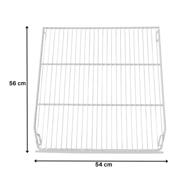 Grade branca com porta etiqueta para o fundo do freezer vertical antigo da Metalfrio - Imagem 2
