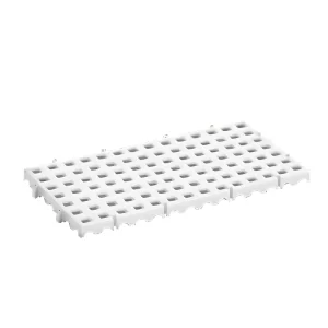Piso estrado modular branco 50x25x2,5cm vasado