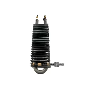 Resistência aletada TAU-18 de 600 watts 220 volts com parafuso lateral para fixação para câmara climática/estufa.